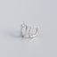 S925 Sterling Silver Geometric Floral Diamond Ear Cuff Stud Earrings for Women