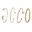 Simple and Stylish Star and Moon Studded Glossy Peach Heart Bracelet Set