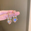 Elegant Rhinestone Inlay Flower and Bow Knot Drop Earrings for Women