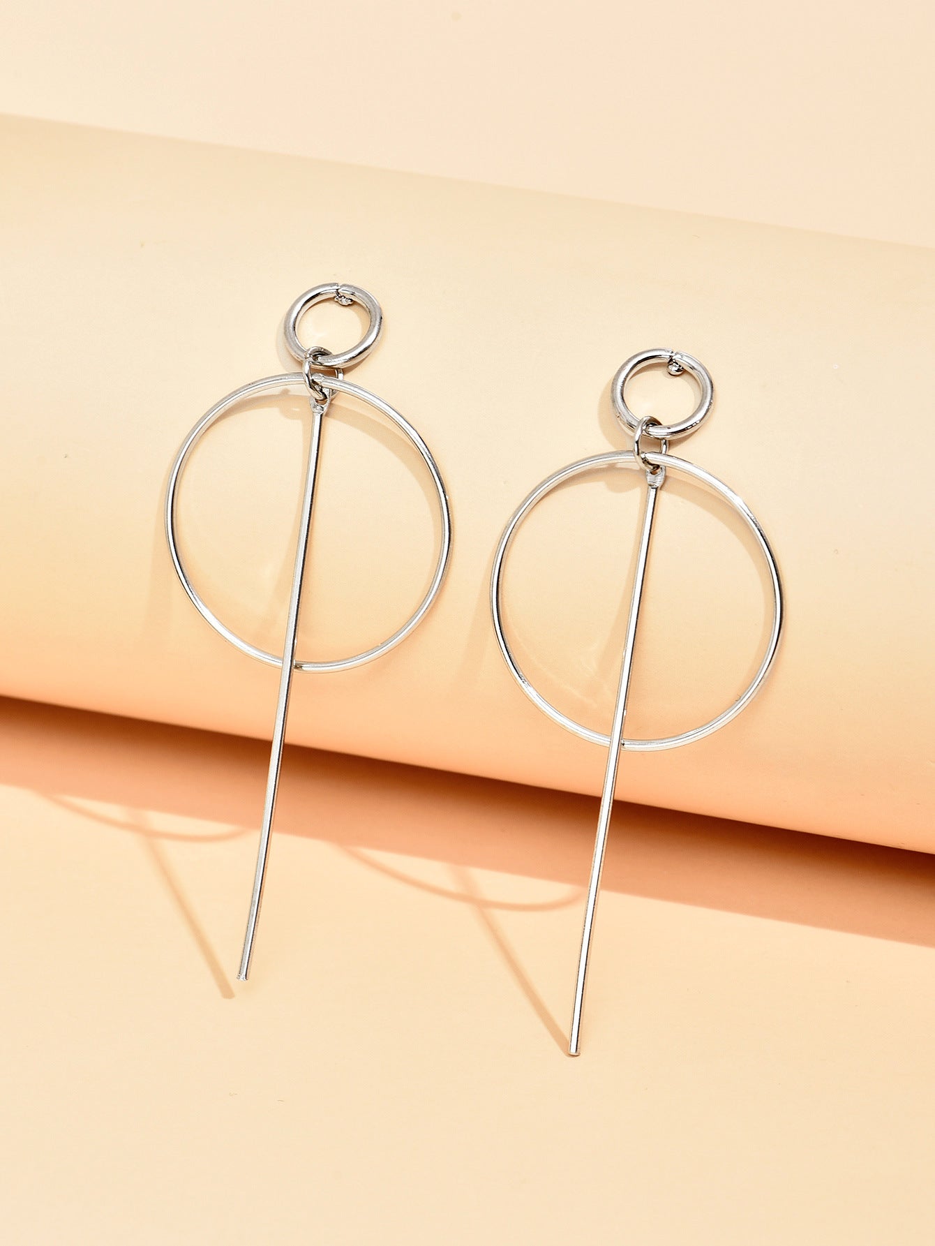 Simple  Long Geometric Earrings