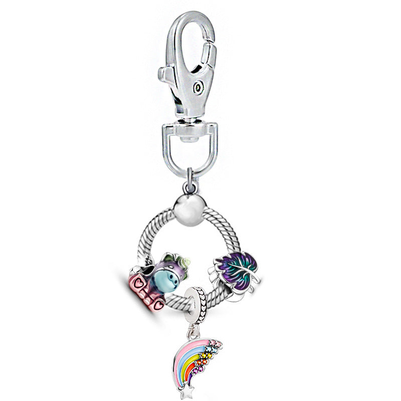 Cute Letter Titanium Steel Unisex Keychain Pendant