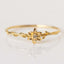 Elegant Glam Vintage Adjustable December Birthstone Flower Gold Plated Ring