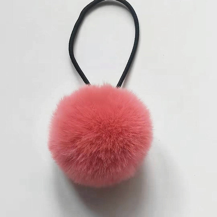 Korean Pom-Pom Hair Ring for Children - Rubber Band Hair Accessories