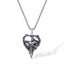 Hip-Hop Vintage Human Heart Stainless Steel Pendant Necklace for Men