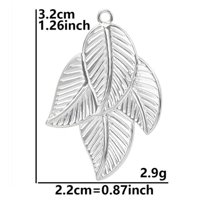 Simple Style Classic Style Leaves 304 Stainless Steel Plating Women's Pendant Necklace