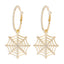 Hip-Hop Spider Web Rhinestone Drop Earrings for Halloween Party