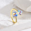 1 Piece Fashion Asymmetrical Crystal Zircon Ring in 18k Gold Plated Copper