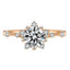 Classic Six Prong Adjustable Imitation Moissanite Copper Ring