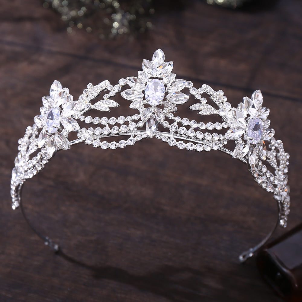 Elegant Zircon Bridal Tiara - European Style Wedding Crown Headband