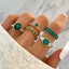 Simple Style Geometric Zircon Inlay Women's Ring Set - 5 Pieces