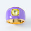 Colorful Geometric Enamel Rhinestone Women's Ring