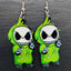 Acrylic Halloween Cartoon Ghost Asymmetric Drop Earrings for Women