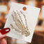 Retro Skull Hand Claw Rhinestone Hair Clip