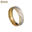 Fashion Golden Engraved Stainless Steel Couple Rings 2023