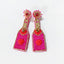 Bohemian Creative Rice Beads Wine Bottle Glass New Year Party Earrings