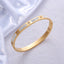 18K Gold Plated Zircon Stainless Steel Starry Sky Bangle Bracelet