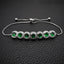 Fashion Adjustable Emerald Zircon Crystal Inlay Women's Bracelet