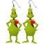 Cartoon Character Grinch Christmas Acrylic Drop Earrings