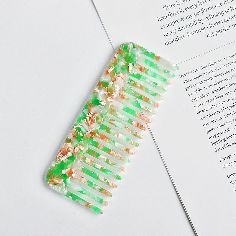 Retro European Acetate Marble Pattern Hair Comb