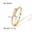 18K Gold Plated Geometric Zircon Bangle with Roman Numerals and Star Design