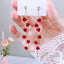 Elegant Rose Tassel Rhinestone Drop Earrings for Women