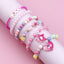 Children's Acrylic Resin Beaded Bracelet Set - Heart & Star Design