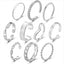 New Creative Simple Jewelry Pearl Drop Oil Ring 10-Piece Set