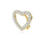 Heart Shape Rhinestone Inlay 316 Stainless Steel Belly Rings Set