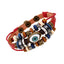 Retro Beaded Eye Leather Bracelet - Adjustable Unisex Jewelry