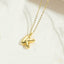 14K Gold Plated Copper Initial Pendant Necklace