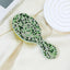 Simple Classic Solid Color Resin Diamond-Encrusted Mini Massage Comb