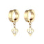 Geometric Stainless Steel Hollow Drop Earrings Ear Clips