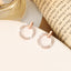 S925 Sterling Silver Zircon Circle Stud Earrings - Korean Fashion Rose Gold Plated Trendy Jewelry