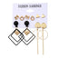 Creative Butterfly & Pearl Earrings Set - 15 Pairs Vintage Acrylic & Simple Tassel Design