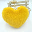 Heart-Shaped Faux Fur Pom Pom Keychain Accessory