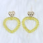 Simple Heart Shape Acrylic Drop Earrings