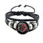 Punk Letter PU Leather Unisex Bracelet with Snap Clasp - Heavy Metal Band Inspired Braided Accessory