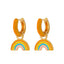 Multicolor Rainbow Pendant Earrings