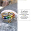 Colorful Beaded Metal Open Ring for Women - Anxiety Relief Spinner Design