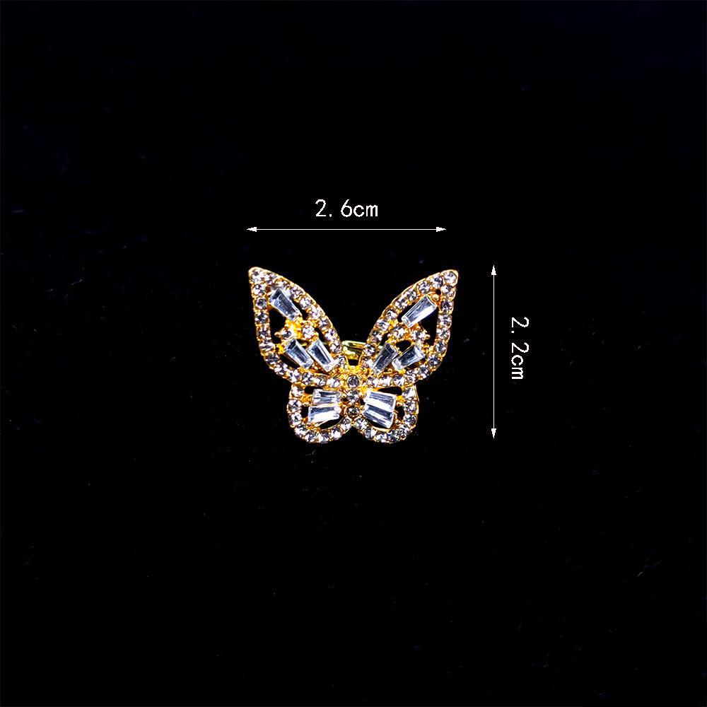 Fashion Rhinestone Butterfly Adjustable Women's Ring