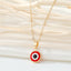 Vintage Evil Eye Resin Pendant Necklace - Unisex Turkish Design