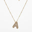 IG Style Minimalist Letter Zircon Pendant Necklace - Gold & Silver Plated