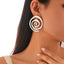 Vintage Spiral Copper Alloy Geometric Conch Earrings