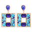 1 Pair Geometric Alloy Inlay Glass Stone Women's Drop Earrings