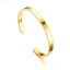 Fashion Letter Titanium Steel Plating Bangle 1 Piece