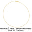 18k Gold Plated Alphabet Pendant Necklace - Minimalist Initial Choker Chain