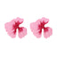 Pastoral Floral Enamel Alloy Stud Earrings for Women