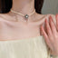 Elegant Women's Pearl Flower Choker Necklace