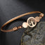 Stainless Steel Hollowed Life Tree Open Cuff Bracelet & Braided Bangle Set