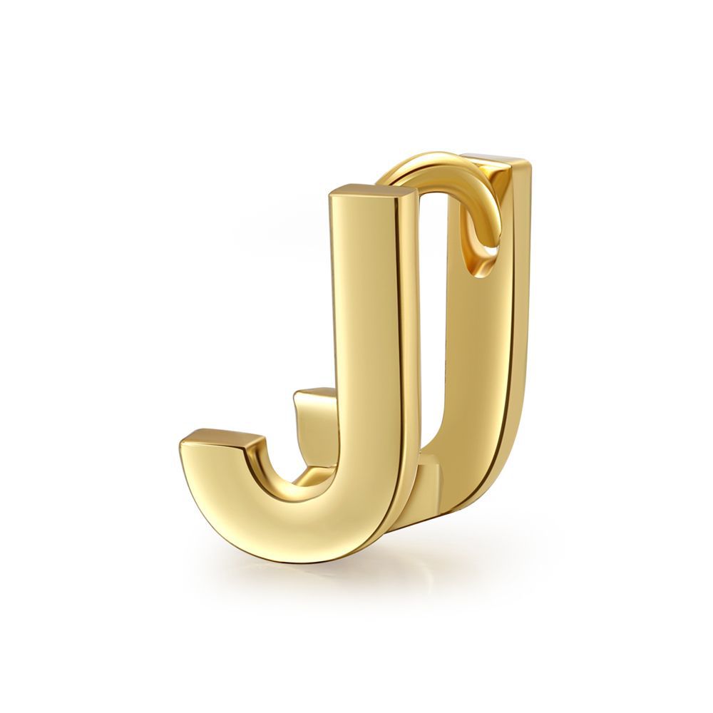 18k Gold Plated Alphabet Initial Copper Earrings